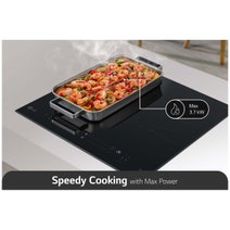 LG 60cm Series 7 Induction Cooktop 4 Cooking Zones including 1 Flexi BCI607T4BG hero image