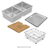 Abey Lago Double Sink with Accessories inc Dish Rack WNL200 image NaN