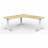 OLG Agile Fixed 90 Degree Workstation 1800x1800x750 New Oak Worktop with White Frame OG_AGF90181875W_NOLH image NaN