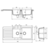 Abey TD200W Schock Typos 1 and 3/4 Bowl Sink with Drainer image NaN