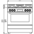 Beko 90cm Dual Fuel Stainless Steel Freestanding Oven BFC916GMX1 image NaN