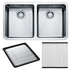 Franke KBX120-34OF Kubus Double Bowl Undermount Sink with Accessories image NaN