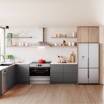 Westinghouse 90cm Dual Fuel Freestanding Oven-Stainless Steel WFE9515SD hero image