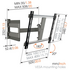 Vogel's THIN245 UltraThin Full-Motion TV Wall Mount for 26 to 55 Inch TVs Grey image NaN