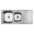 Abey EN175L Entry 1 and 3/4 Bowl Right Hand Drainer Sink image NaN