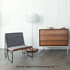 Reddie Willy Sling Lounge Chair Grey and Tan Top Black Base image NaN