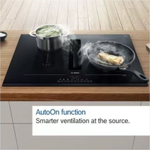 Bosch 80cm Series 6 Induction Cooktop with Downdraft Ventilation Black PVQ811H26E hero image