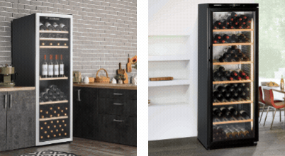 A selection of freestanding, built-under and integrated wine fridges