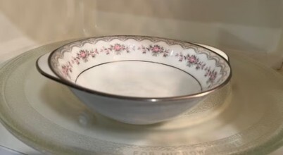 Do not put fine china in a microwave