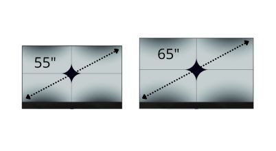 Hubbl Glass brand TVs are available in 55 inch and 65 inch screen sizes