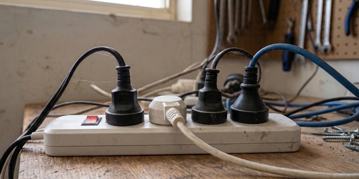 A power board with multiple Australian plugs in it